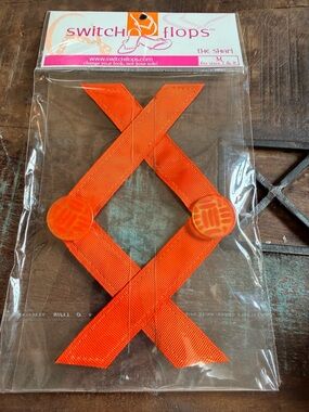 Switch Flops The Shari Orange Ribbon Flip Flop Straps